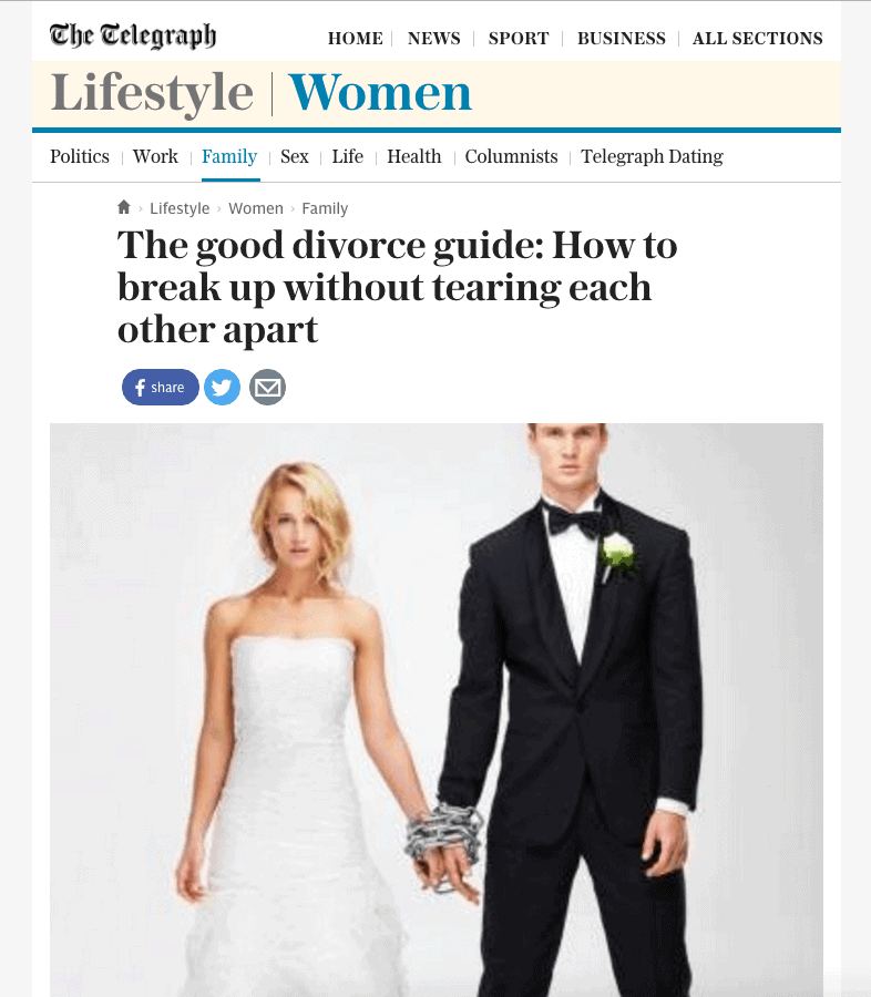 Emma Heptonstall Divorce Coach The Daily Telegraph Saturday 1st October 2016