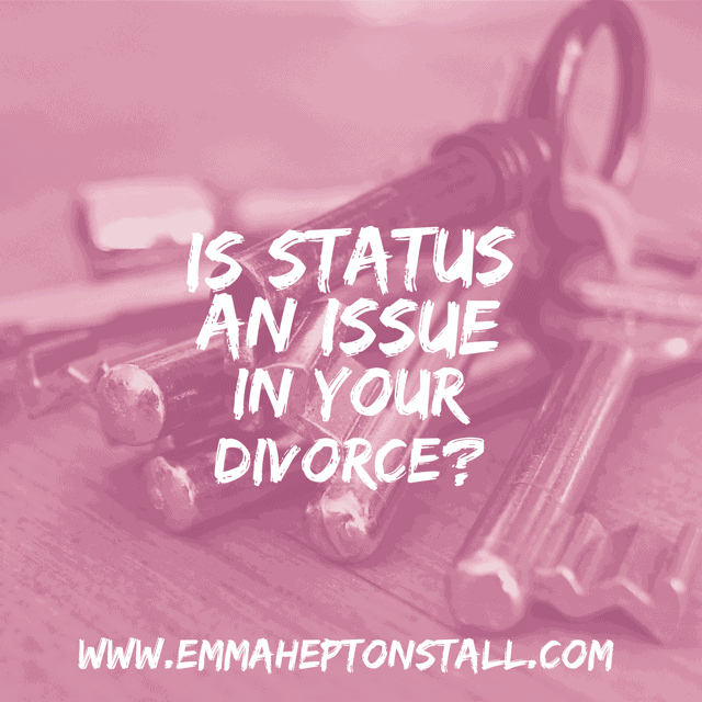 Is status an issue in your divorce?